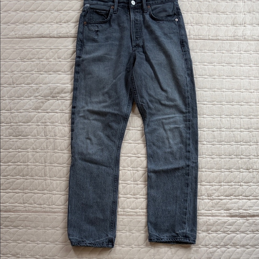 Citizens Of Humanity Charlotte Straight-Leg Jeans, Dark gray/faded black, 25
